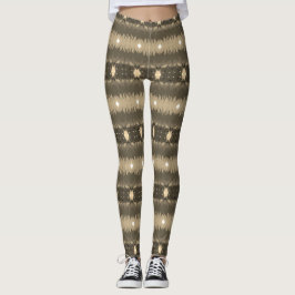 Golden Brown Gemustert Leggings