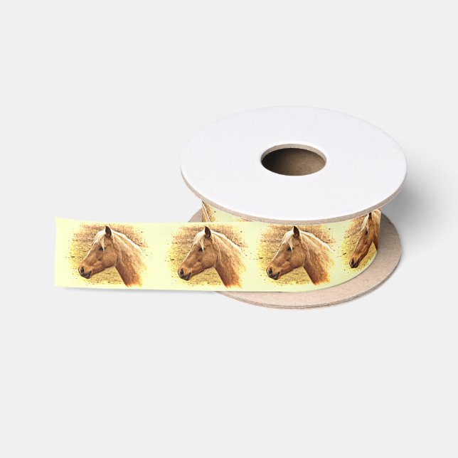 Golden Brown Horns in Sun Satinband (Spule)