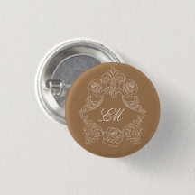 Golden Brown Rokoko Wappen Monogram