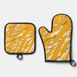 Golden Brush Ofenhandschuh & Topflappen-Set