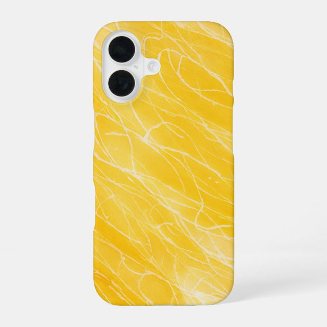 Golden Brushstrokes Phone Case iPhone 16 Hülle (Rückseite)