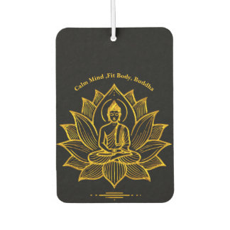 Golden Buddha Amidst Blooming Lotus Blume Autolufterfrischer