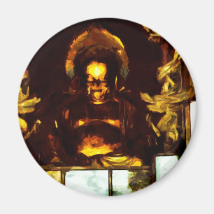 Golden Buddha Kyōto Japan Abstrakter Impressionism Magnet