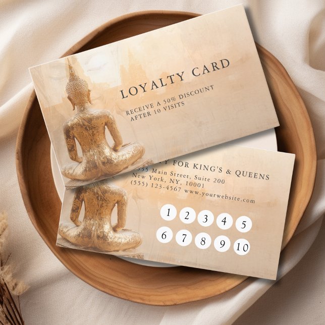 Golden Buddha Salon 10 Visit Loyalty Card Treuekarte (Golden Buddha Salon 10 Visit Loyalty Card)