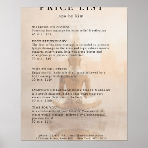 Golden Buddha Salon Preisliste Poster