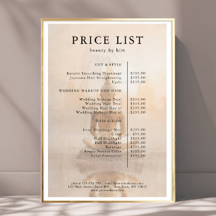 Golden Buddha Salon Preisliste Poster