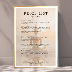 Golden Buddha Salon Preisliste Poster