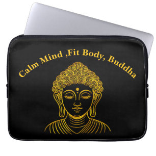 Golden Buddha Statue in ruhiger Lage Laptopschutzhülle
