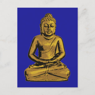 Golden Buddha Statue Postkarte
