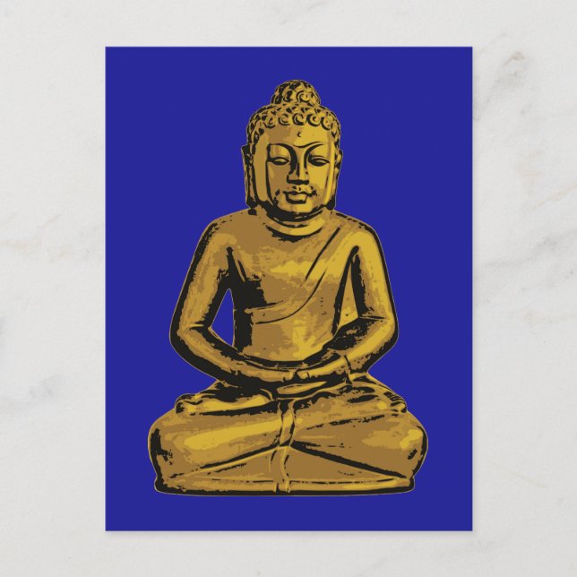 Golden Buddha Statue Postkarte (Vorderseite)