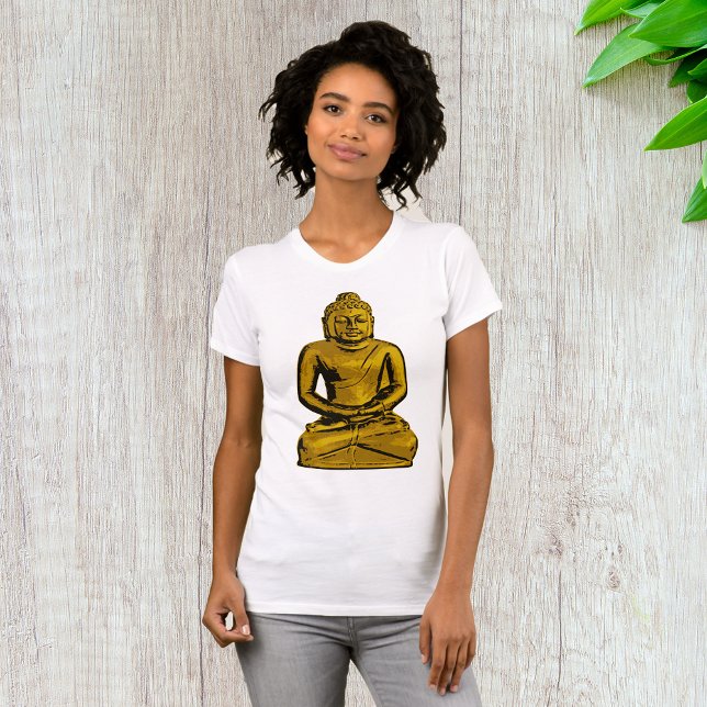 Golden Buddha Womens T - Shirt (Von Creator hochgeladen)