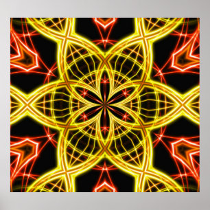 Golden Bühne Light 3D Rendering Poster