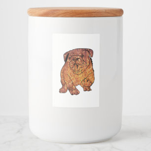 Golden Bulldog Français Custom Conteneur Étiquette