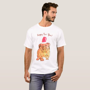 Golden Bulldog Nouvel An T-shirt de base