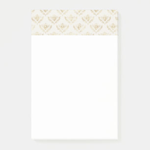 Golden Bumble Bee mit einem Kronmuster Post-it Klebezettel