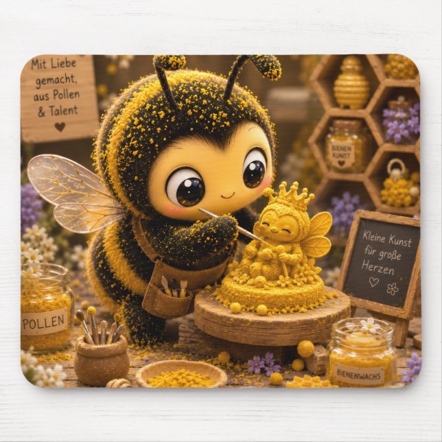 Golden Bumblebee in Bloom Dance.11 Mousepad (Vorne)