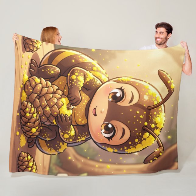 Golden Bumblebee in Bloom Dance.12 Fleecedecke (Beispiel)