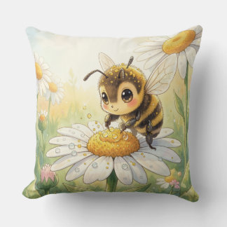 Golden Bumblebee in Bloom Dance Kissen