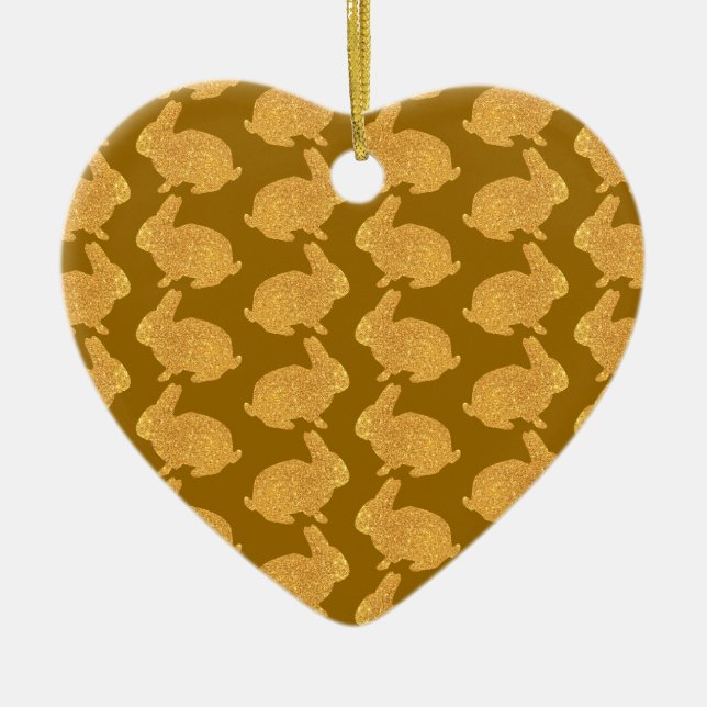 Golden Bunnies Keramikornament (Vorne)