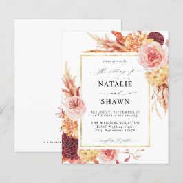 Golden Burgund & Blush Pink Blues Hochzeit