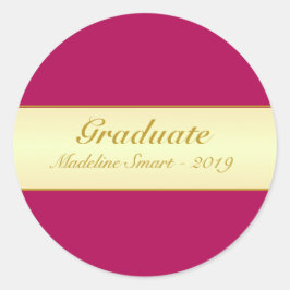 Golden & Burgundy Graduate Sticker