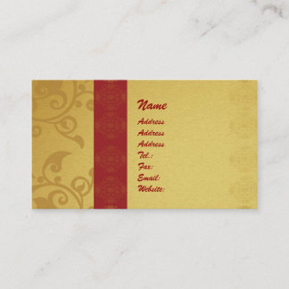 Golden  business card 2 sided printed visitenkarte