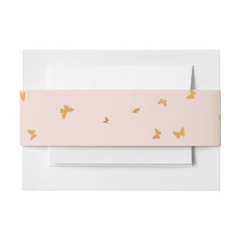 GOLDEN BUTTERFLIES WEDING EINLADUNGSBANDEROLE