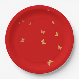 GOLDEN BUTTERFLIES WEDING PAPPTELLER