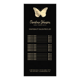 golden butterfly rack card werbekarte