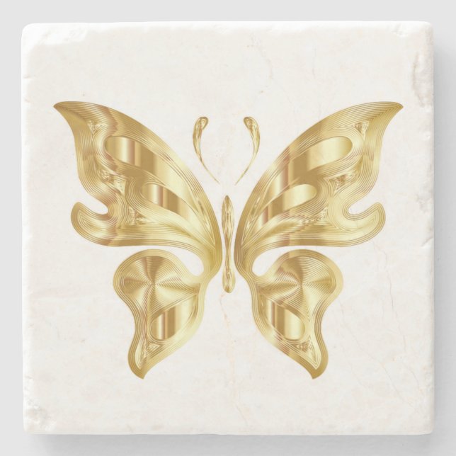 GOLDEN BUTTERFLY STEINUNTERSETZER (Vorderseite)