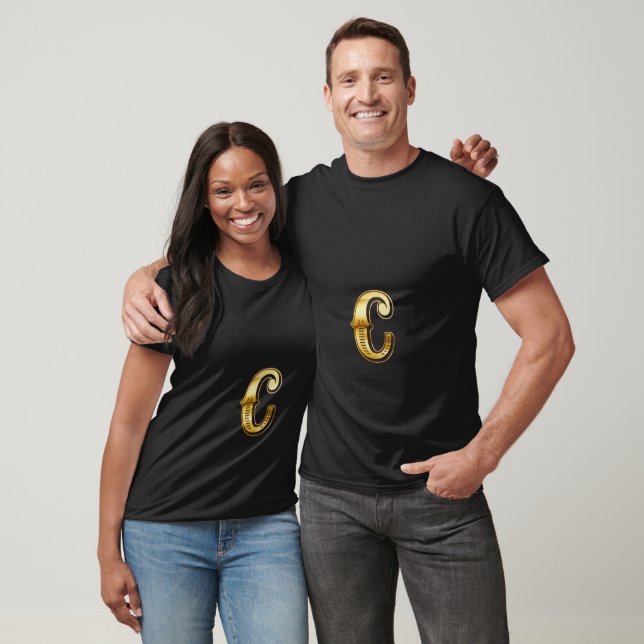 Golden C Letter T-Shirt (Unisex)
