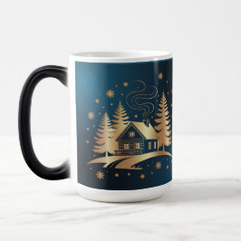Golden Cabin Blue Morphing Mug Verwandlungstasse