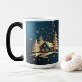 Golden Cabin Blue Morphing Mug Verwandlungstasse