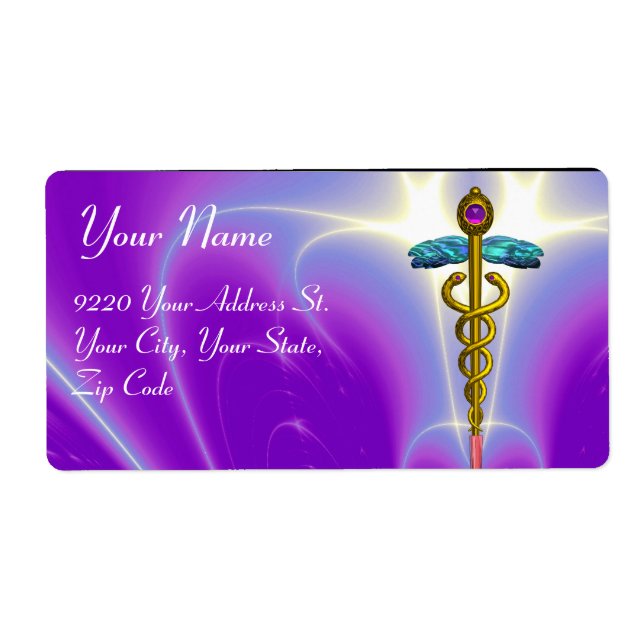 GOLDEN CADUCEUS, lebendiger Amethyst, violett, lil (Vorne)