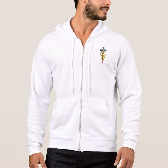 GOLDEN CADUCEUS VETERINÄRSYMBOL HOODIE (Vorderseite)