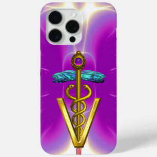 GOLDEN CADUCEUS VETERINÄRSYMBOL / Pink Fuchsia Case-Mate iPhone Hülle