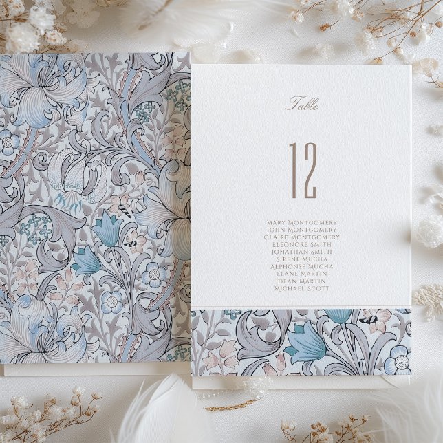 Golden Calla Lily Wedding Tischnummer Card (Von Creator hochgeladen)