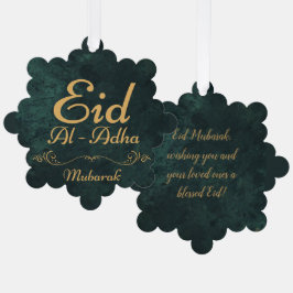 Golden Calligraphy Eid Al-Adha Mubarak 2024 Ornament Karte