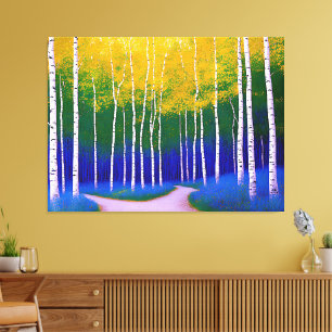 Golden Canopy - Eine Landschaft im Wald Leinwanddruck