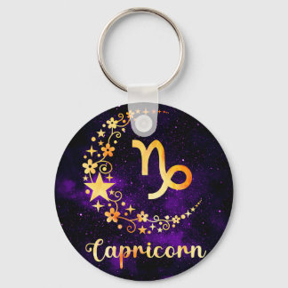 Golden Capricorn Zodiac Keyring Schlüsselanhänger
