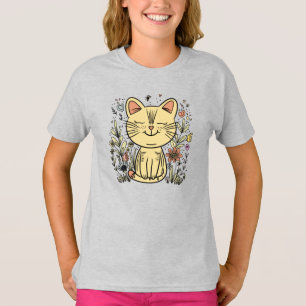 Golden Cat   Élégant T-shirt Cat Art