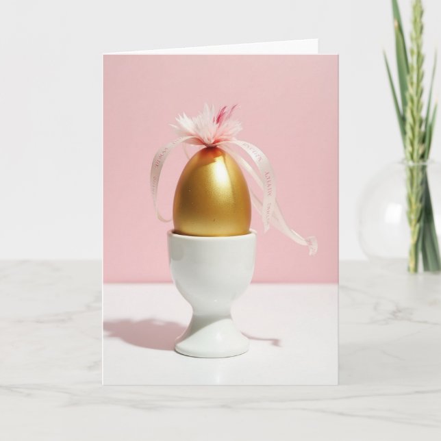 Golden Celebration Egg Card Karte (Vorderseite)