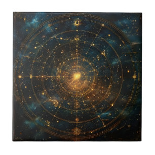 Golden Celestial Star Map (3) Fliese