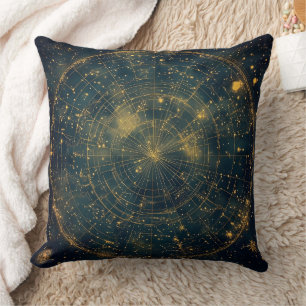 Golden Celestial Star Map (4) Kissen