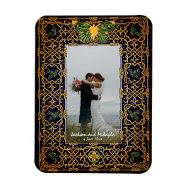 Golden Celtic Knot Frame Magnet