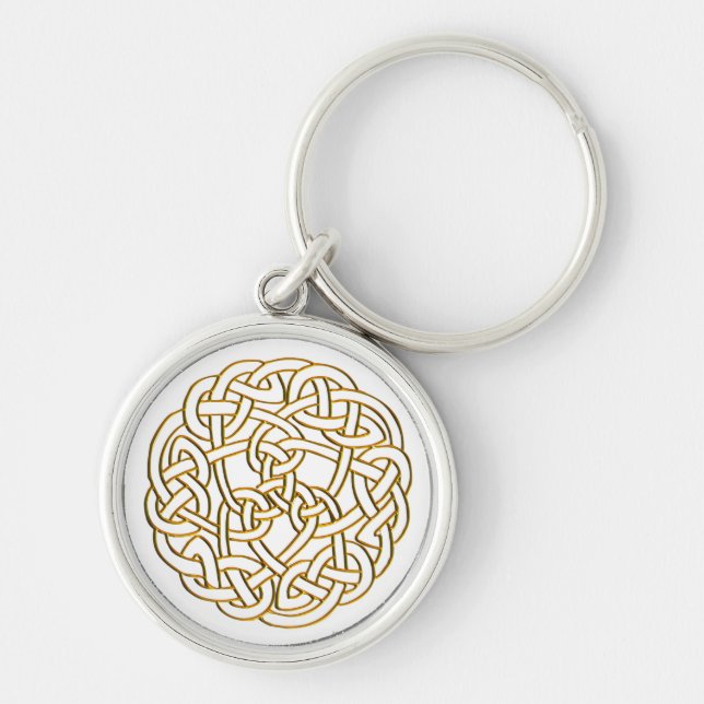 Golden Celtic Knot Schlüsselanhänger (Vorne)