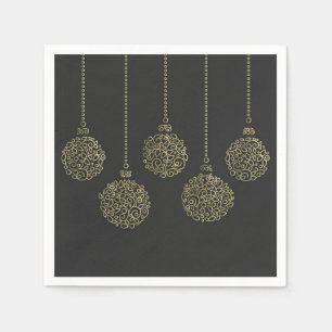 Golden & Charcock Ornamente Elegante Festlichkeit Serviette