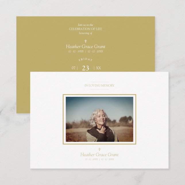Golden Chic Anspruchsvolles Minimalistisches Foto  (Vorne/Hinten)