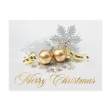 Golden Christmas Balls Ornament Firmengrüße