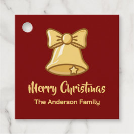 Golden Christmas Bell Icon Geschenkanhänger